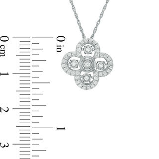 Unstoppable Love™ 0.25 CT. T.W. Diamond Clover Pendant in 10K White Gold