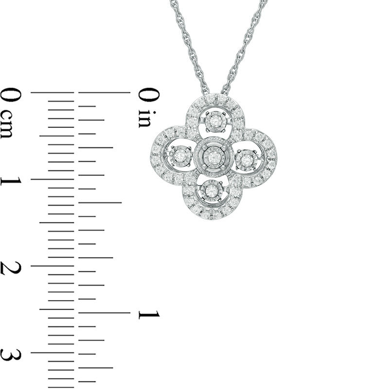 Unstoppable Love™ 0.25 CT. T.W. Diamond Clover Pendant in 10K White Gold|Peoples Jewellers