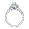 Thumbnail Image 2 of Vera Wang Love Collection 0.95 CT. T.W. Emerald-Cut Diamond Twist Shank Engagement Ring in 14K White Gold