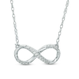 0.09 CT. T.W. Diamond Infinity Necklace in Sterling Silver