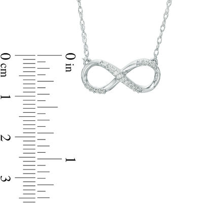 0.09 CT. T.W. Diamond Infinity Necklace in Sterling Silver