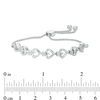 Thumbnail Image 2 of Diamond Accent Heart Bolo Bracelet in Sterling Silver - 9.5&quot;