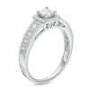 0.85 CT. T.W. Certified Canadian Princess-Cut Diamond Frame Engagement Ring in 14K White Gold (I/I1)