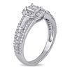 0.99 CT. T.W. Emerald-Cut Diamond Frame Engagement Ring in 14K White Gold