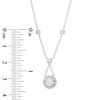 Unstoppable Love™ 0.38 CT. T.W. Diamond Frame Trapeze Drop Pendant in 10K White Gold