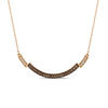 Le Vian Chocolate Diamonds® 0.35 CT. T.W. Diamond Curved Bar Necklace in 14K Strawberry Gold™