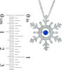 Unstoppable Love™ Lab-Created Blue Sapphire and Diamond Accent Snowflake Pendant in Sterling Silver