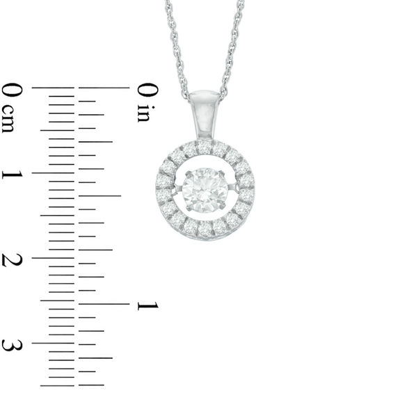 Unstoppable Love™ 6.5mm Lab-Created White Sapphire Circle Pendant in Sterling Silver