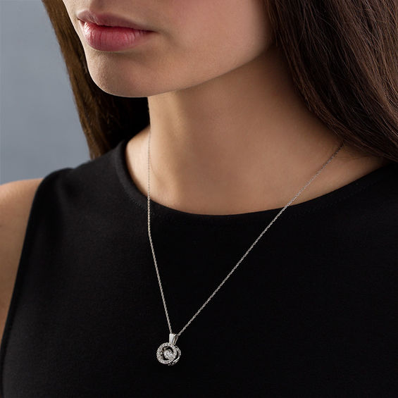 Unstoppable Love™ 6.5mm Lab-Created White Sapphire Circle Pendant in Sterling Silver