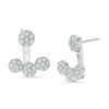 Thumbnail Image 0 of 0.45 CT. T.W. Diamond Circle Front/Back Earrings in Sterling Silver