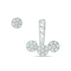 Thumbnail Image 1 of 0.45 CT. T.W. Diamond Circle Front/Back Earrings in Sterling Silver