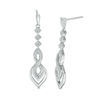 Thumbnail Image 0 of 0.18 CT. T.W. Diamond Infinity Flame Drop Earrings in Sterling Silver