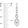 Thumbnail Image 1 of 0.18 CT. T.W. Diamond Infinity Flame Drop Earrings in Sterling Silver