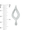 0.95 CT. T.W. Diamond Flame Drop Earrings in 10K White Gold