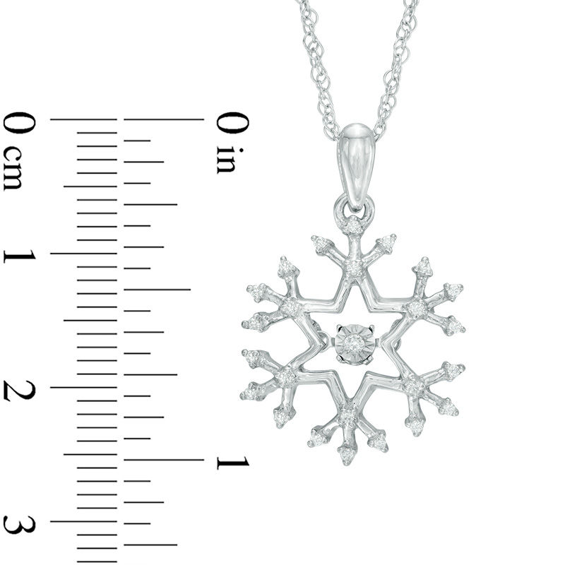 Unstoppable Love™ 0.11 CT. T.W. Diamond Snowflake Pendant in 10K White Gold|Peoples Jewellers