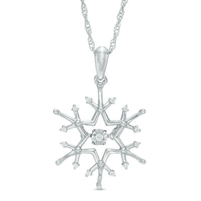 Unstoppable Love™ Diamond Accent Snowflake Pendant in Sterling Silver