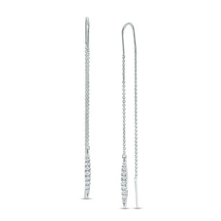 0.30 CT. T.W. Diamond Marquise Linear Threader Earrings in Sterling Silver