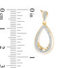 Thumbnail Image 1 of 0.15 CT. T.W. Diamond Open Teardrop Earrings in 10K Gold