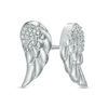 Thumbnail Image 0 of Diamond Accent Wing Earrings in 10K White Gold