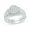 0.95 CT. T.W. Composite Diamond Collar Bridal Set in 10K White Gold