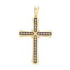 Men's 0.50 CT. T.W. Champagne Diamond "X" Cross Necklace Charm in 10K Gold