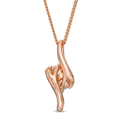 Ever Us™ CT. T.W. Two-Stone Diamond Bypass Pendant in 14K Rose Gold