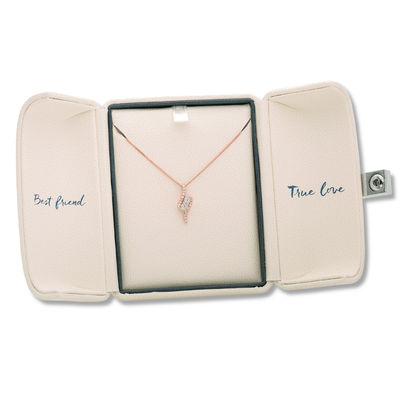 Ever Us™ CT. T.W. Two-Stone Diamond Bypass Pendant in 14K Rose Gold