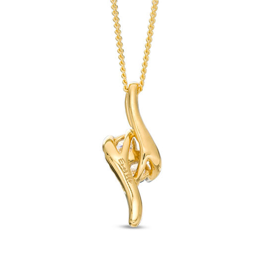 Ever Us™ CT. T.W. Two-Stone Diamond Bypass Pendant in 14K Gold