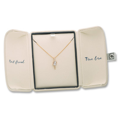 Ever Us™ CT. T.W. Two-Stone Diamond Bypass Pendant in 14K Gold