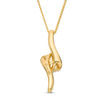 Thumbnail Image 2 of Ever Us™ 0.50 CT. T.W. Two-Stone Diamond Bypass Pendant in 14K Gold - 19&quot;