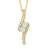 Thumbnail Image 1 of Ever Us™ 0.75 CT. T.W. Two-Stone Diamond Bypass Pendant in 14K Gold - 19&quot;