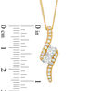 Thumbnail Image 4 of Ever Us™ 0.75 CT. T.W. Two-Stone Diamond Bypass Pendant in 14K Gold - 19&quot;