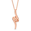 Thumbnail Image 2 of Ever Us™ 1.00 CT. T.W. Two-Stone Diamond Bypass Pendant in 14K Rose Gold - 19&quot;