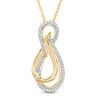 0.23 CT. T.W. Diamond Double Infinity Loop Pendant in 10K Gold