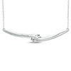 Ever Us™ CT. T.W. Two-Stone Diamond Bypass Necklace in 14K White Gold