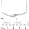 Ever Us™ CT. T.W. Two-Stone Diamond Bypass Necklace in 14K White Gold