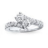 Ever US™ 2.00 CT. T.W. Certified Two-Stone Diamond Bypass Ring in 14K White Gold (I/SI2)