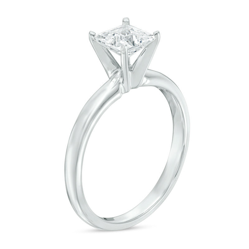 Infinity Twist Princess Cut Blue Diamond Engagement Ring | Sunny Eden™