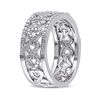 Thumbnail Image 2 of 0.12 CT. T.W. Diamond Heart Three Piece Stackable Band Set in Sterling Silver