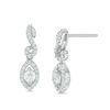 Thumbnail Image 0 of 0.50 CT. T.W. Certified Canadian Diamond Marquise Swirl Drop Earrings in 14K White Gold (I/I2)