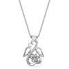 Open Hearts by Jane Seymour™ 0.07 CT. T.W. Diamond Angel Paw Pendant in Sterling Silver