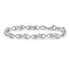 Open Hearts by Jane Seymour™ 0.15 CT. T.W. Diamond Infinity Bracelet in Sterling Silver - 7.5"