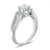 5.1mm Lab-Created White Sapphire Engagement Ring in Sterling Silver