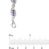 Amethyst and 0.23 CT. T.W. Diamond Three Stone Bracelet in Sterling Silver and 10K Gold - 7.25"