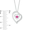 Unstoppable Love™ Lab-Created Ruby and Diamond Accent Looping Abstract Heart Pendant in Sterling Silver