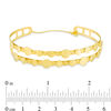 Thumbnail Image 1 of Made in Italy Textured Double Row Coin Bangle in 10K Gold
