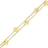 Made in Italy Hammered Ball Station Bracelet in 10K Gold - 7.5"