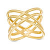 Thumbnail Image 0 of Double Orbit "X" Ring in 10K Gold