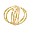 Thumbnail Image 1 of Double Orbit "X" Ring in 10K Gold