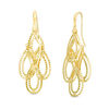 Thumbnail Image 0 of Made in Italy Diamond-Cut Oval Chandelier Drop Earrings in 10K Gold
